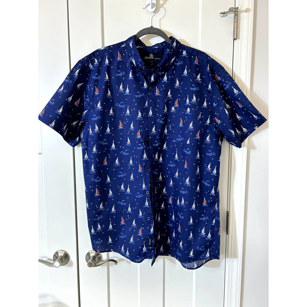 Molokai Mens Button Up Shirt Size XXL 100% Cotton
